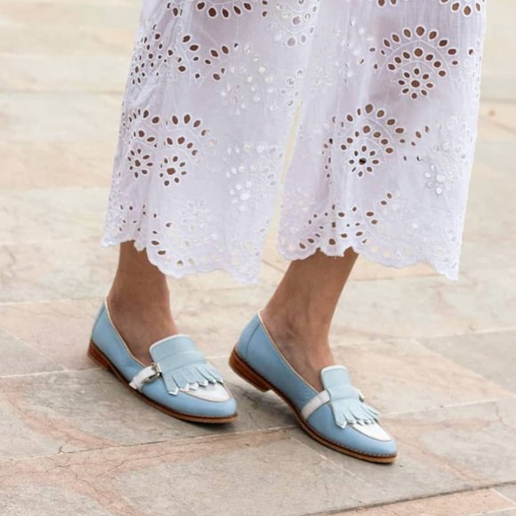 🇨🇦 New Ana Maria Dessin Leather Loafer Made In Canada - Picture 13 of 13